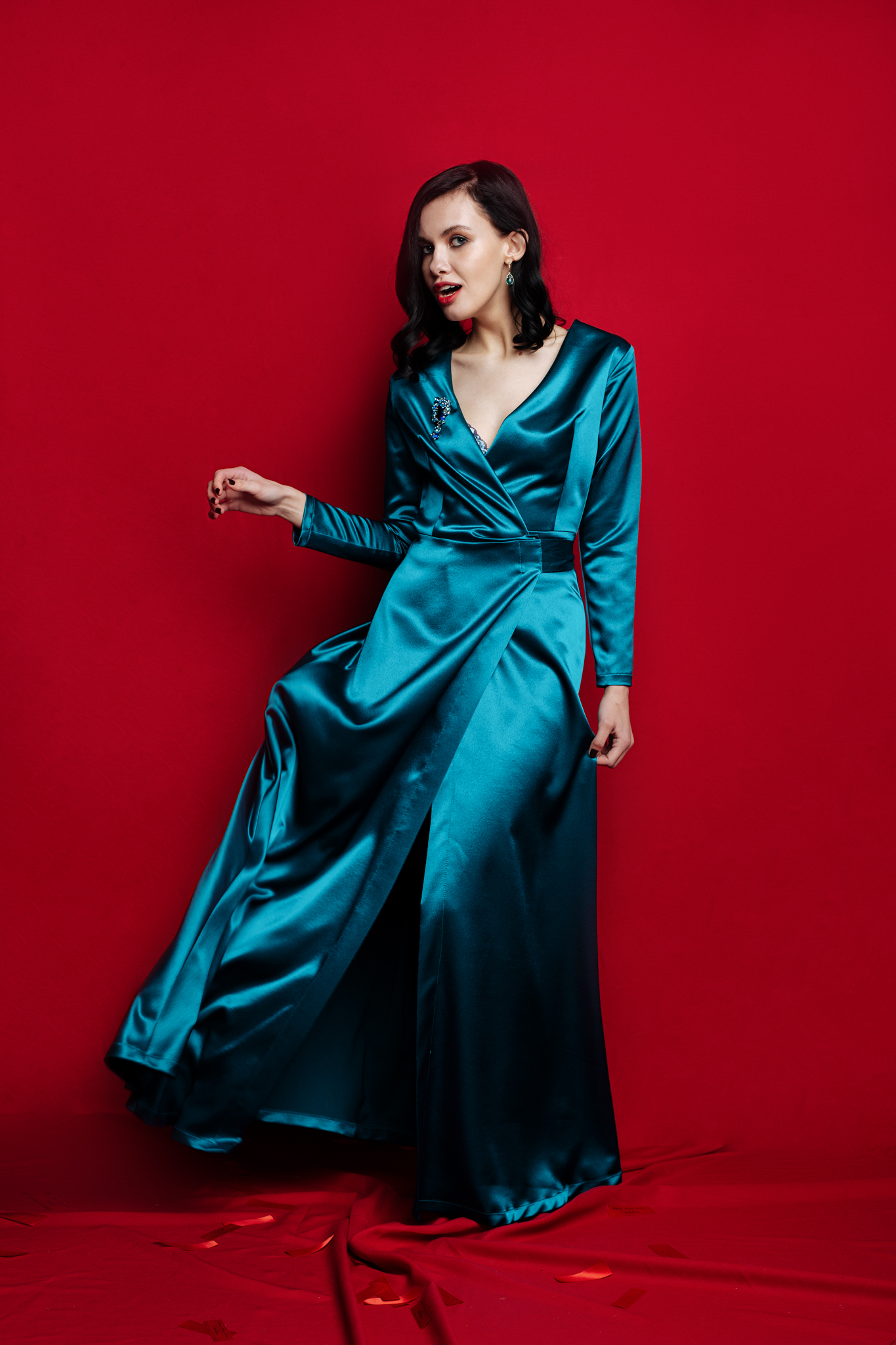 Emerald long dress