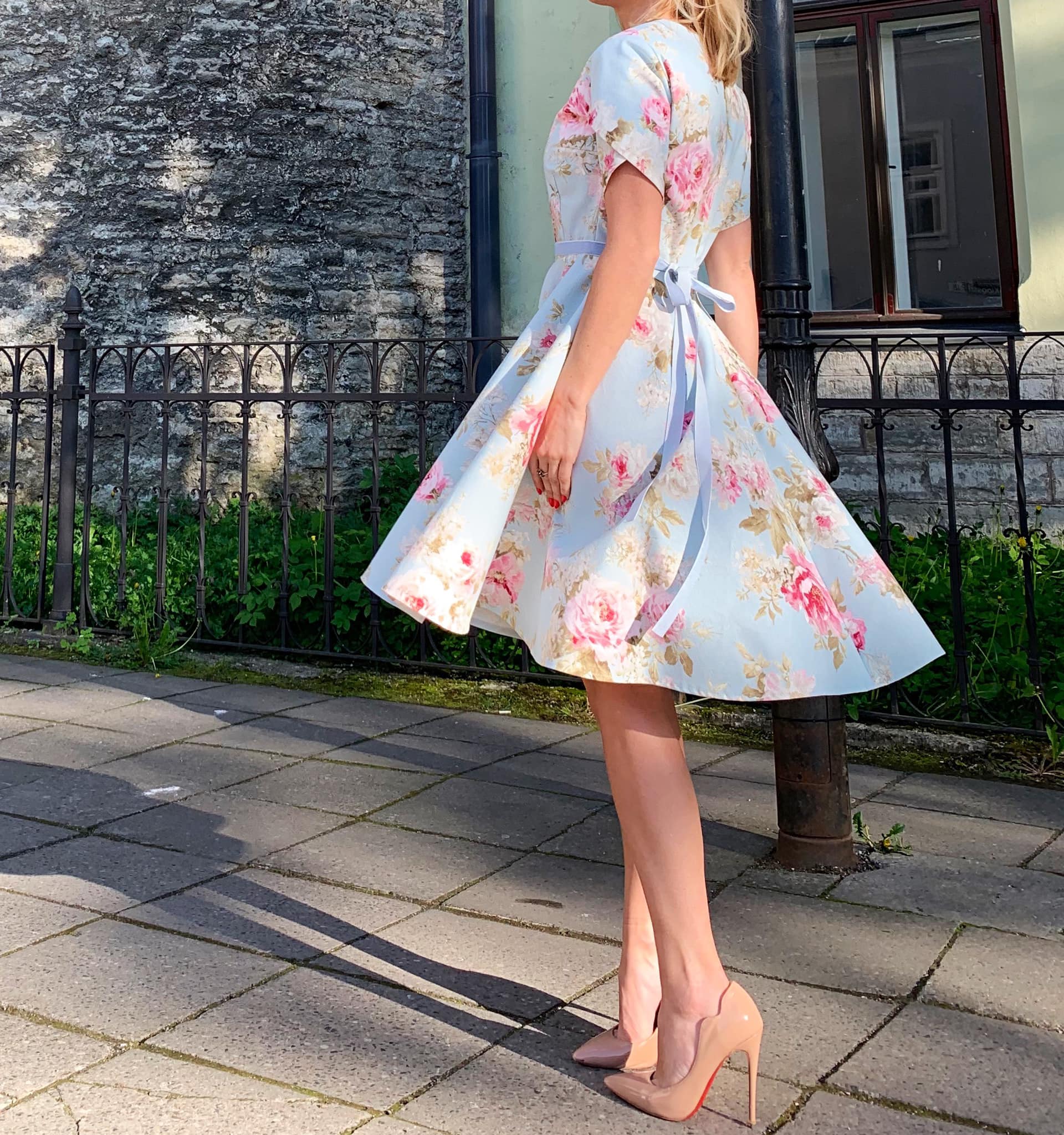 Sky blue dress