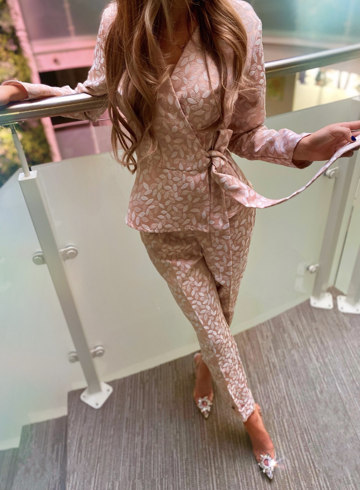 Blush rose leaves costume