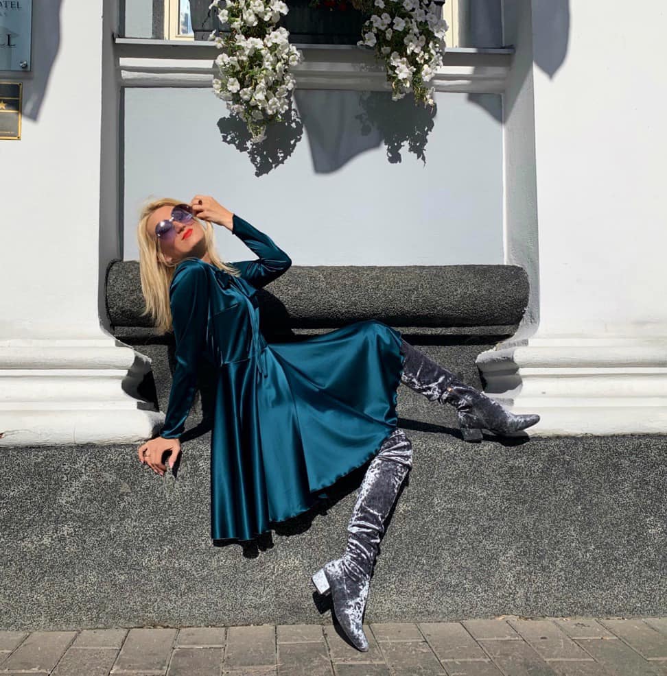 Silk Deep Ocean dress