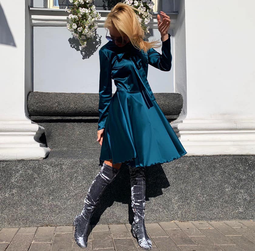 Silk Deep Ocean dress