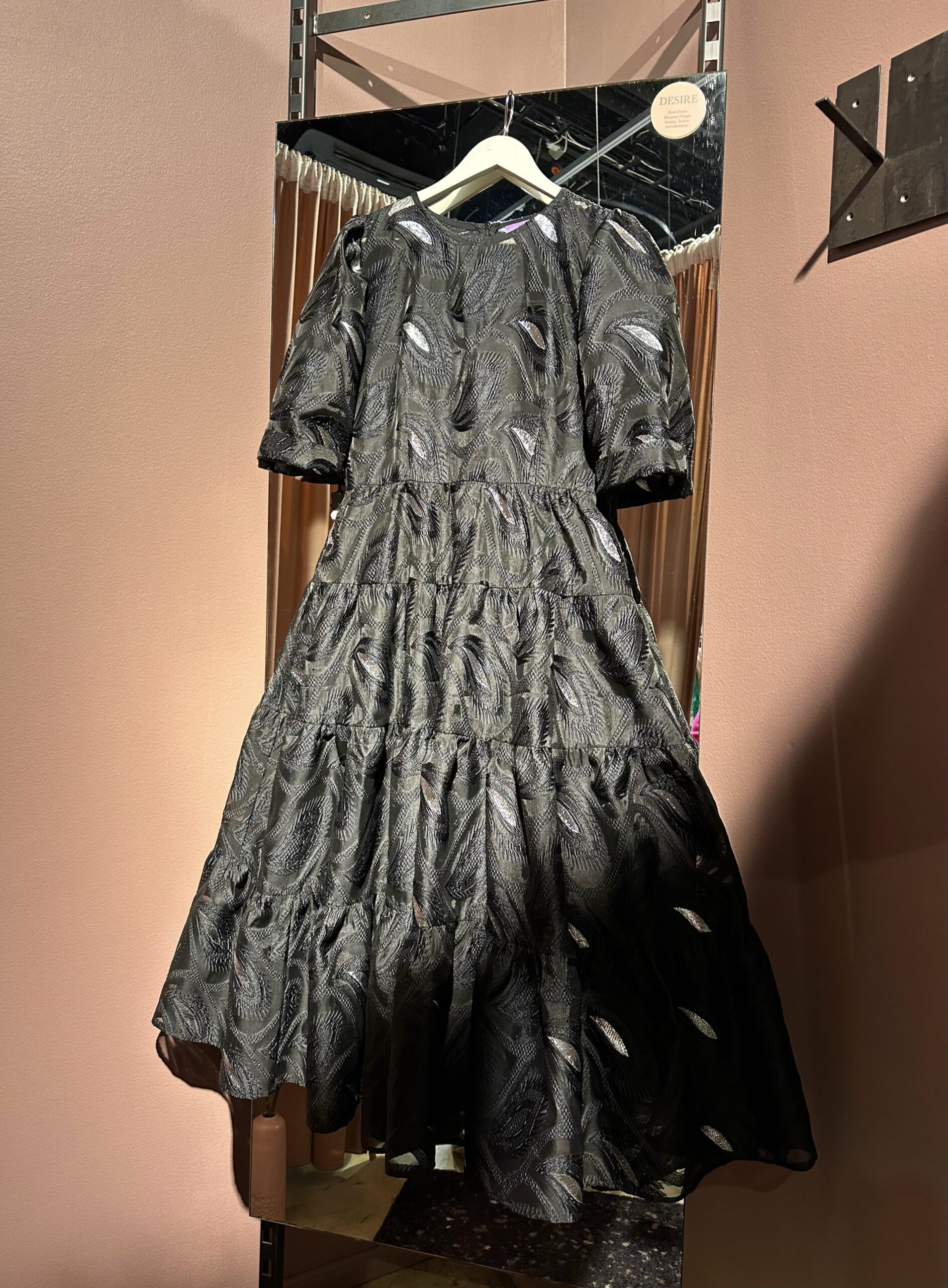 Black and Navy color fluffy ruffles (with an underdress)