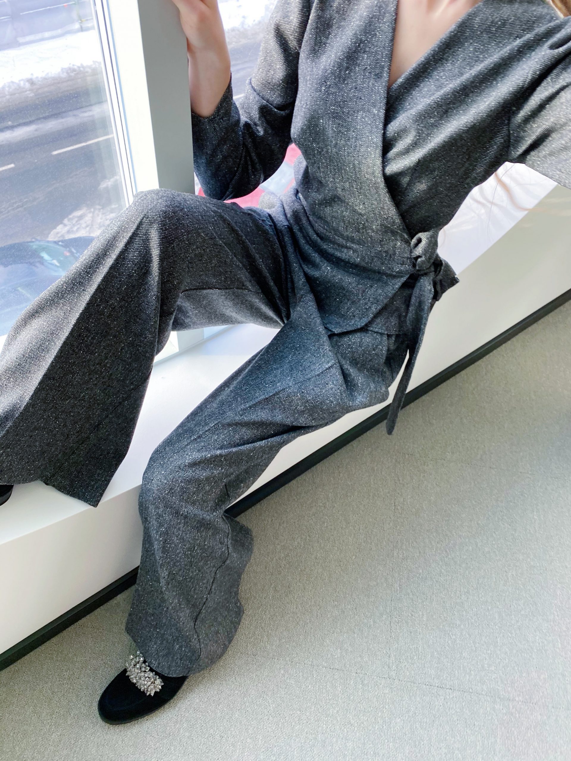 Wool grey costume