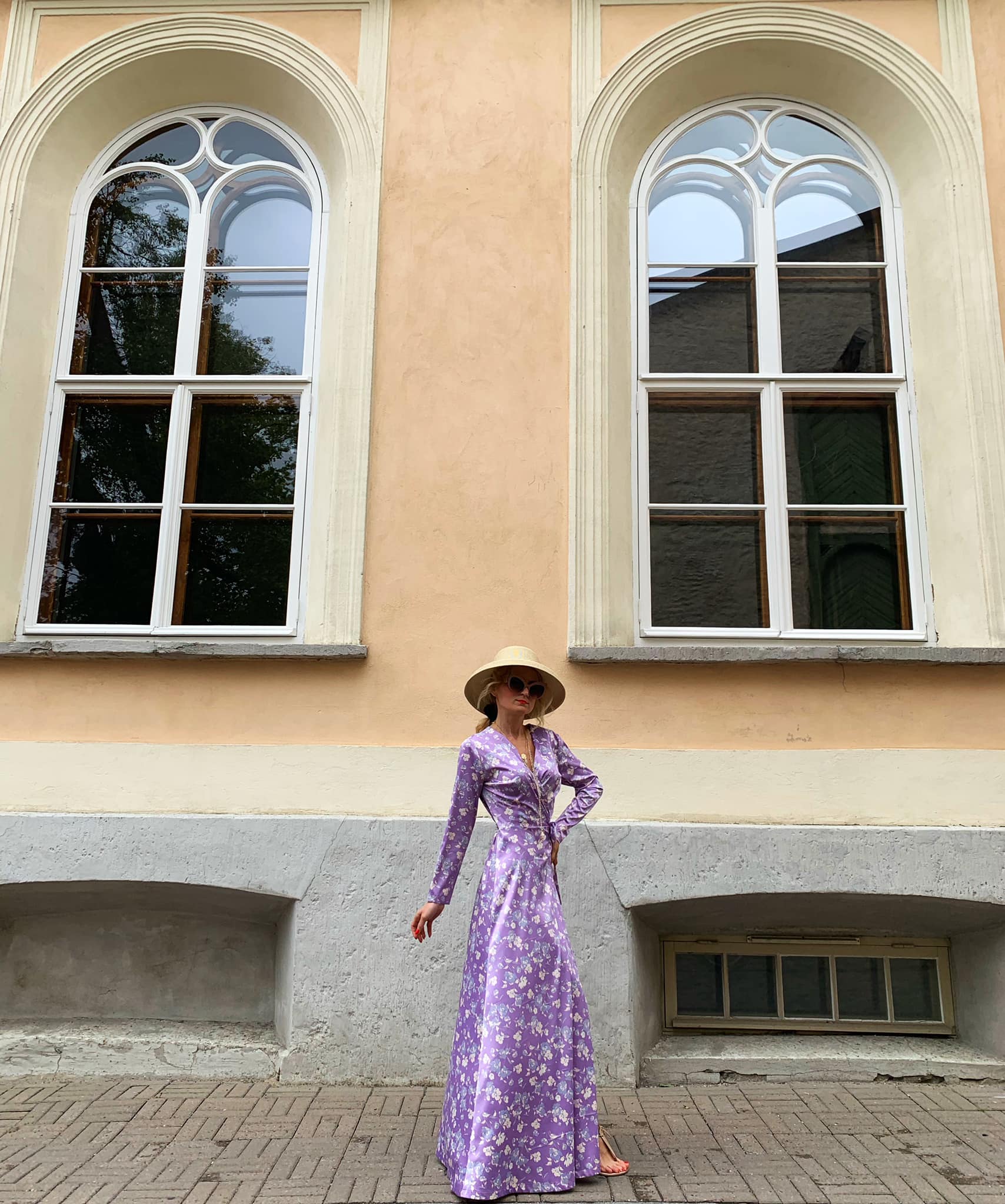 Violet flower dress