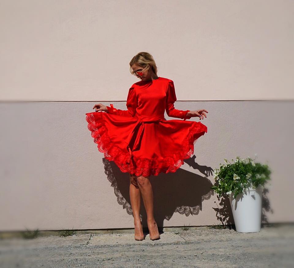 Silk and lace Dress
