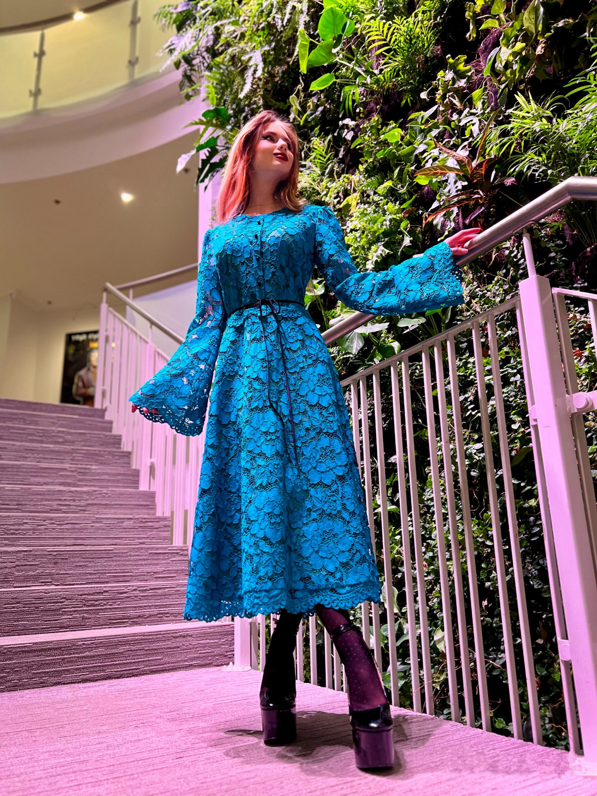 Azure lux lace dress