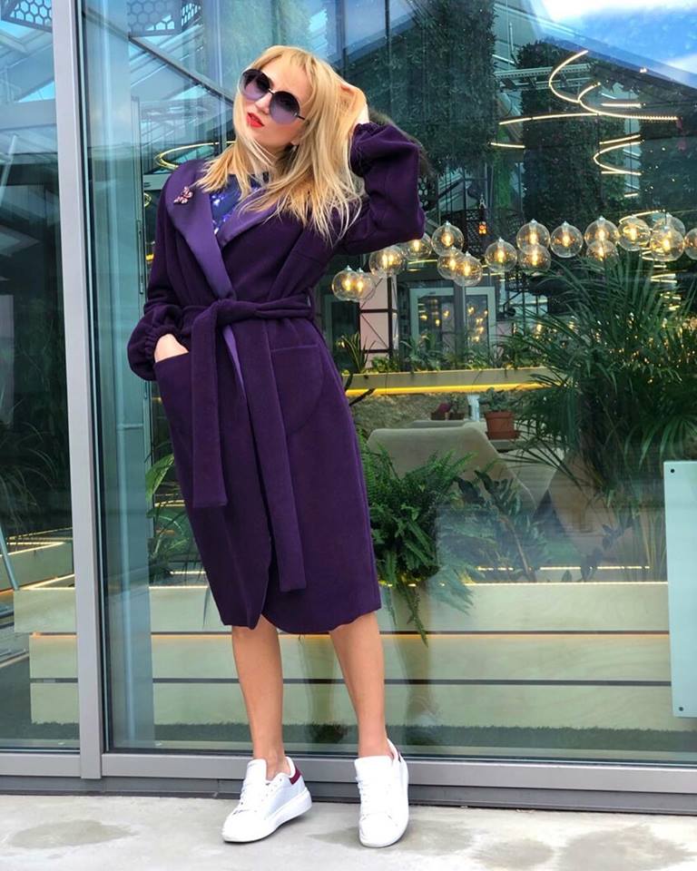 Blueberry wool coat