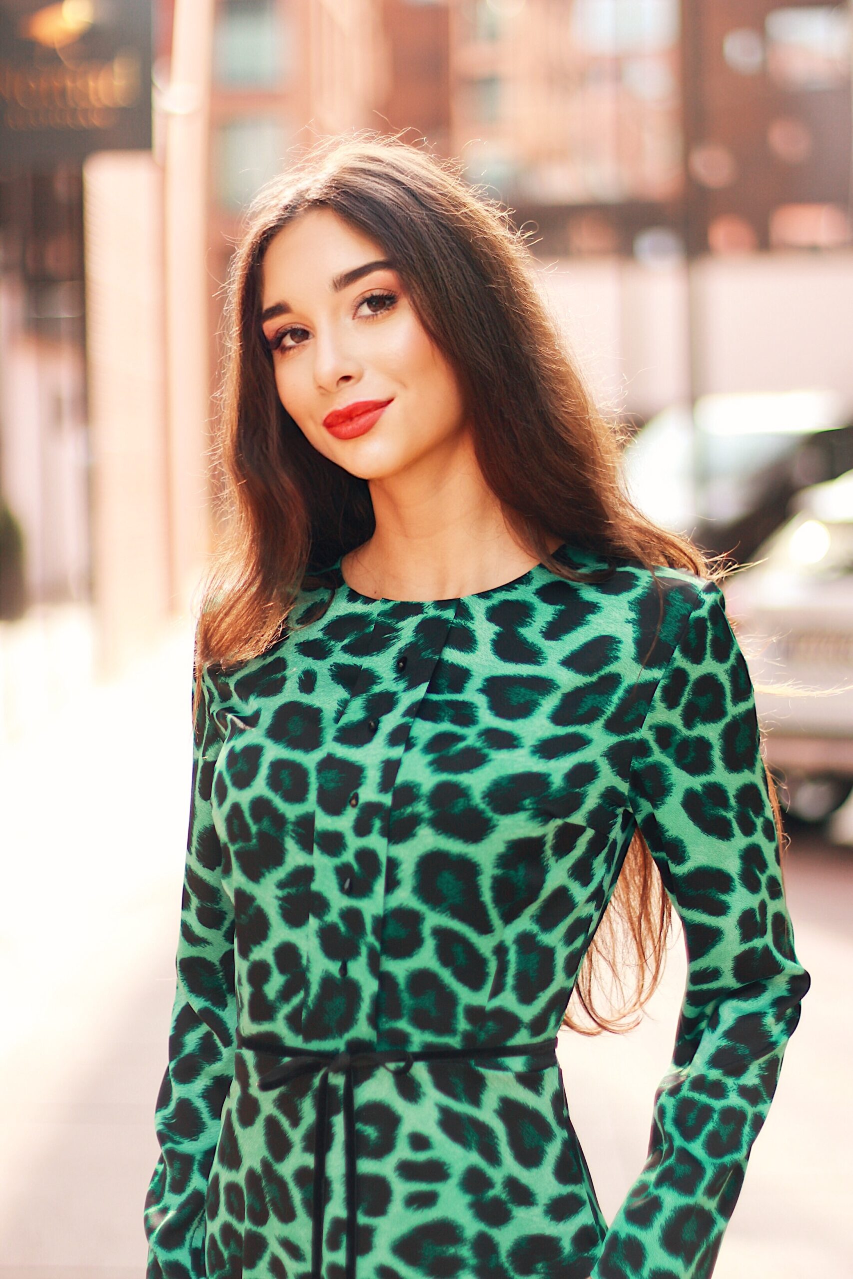 Emerald Leo Silk dress