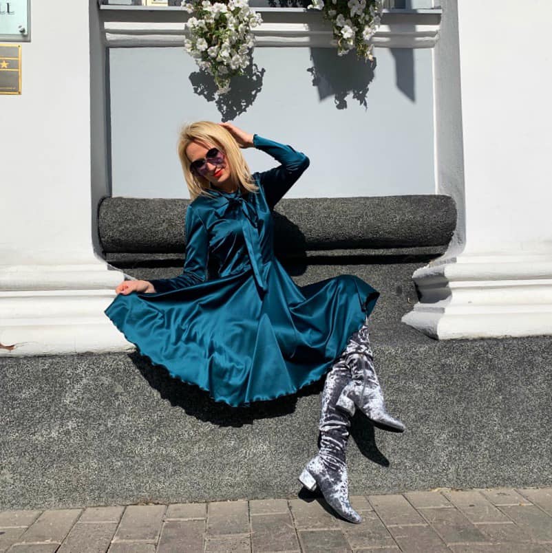 Silk Deep Ocean dress