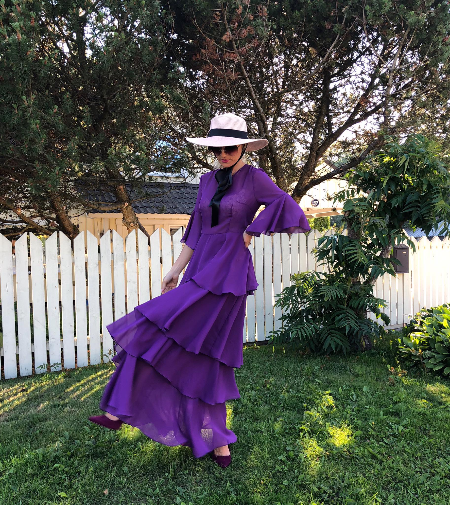 Purple long dress