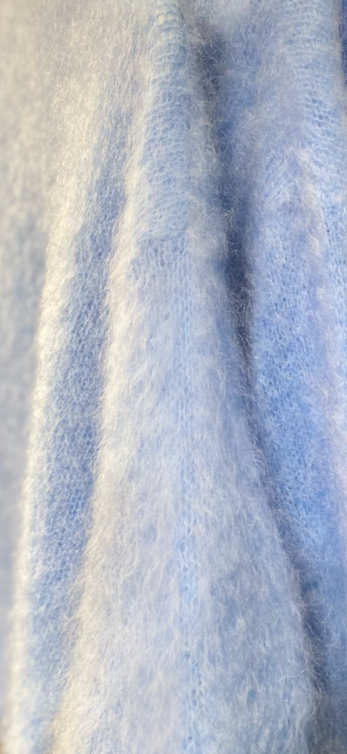 Incredibly Soft and Warm long Cardigan (120cm). Natural wool 81% Kid Mohair.