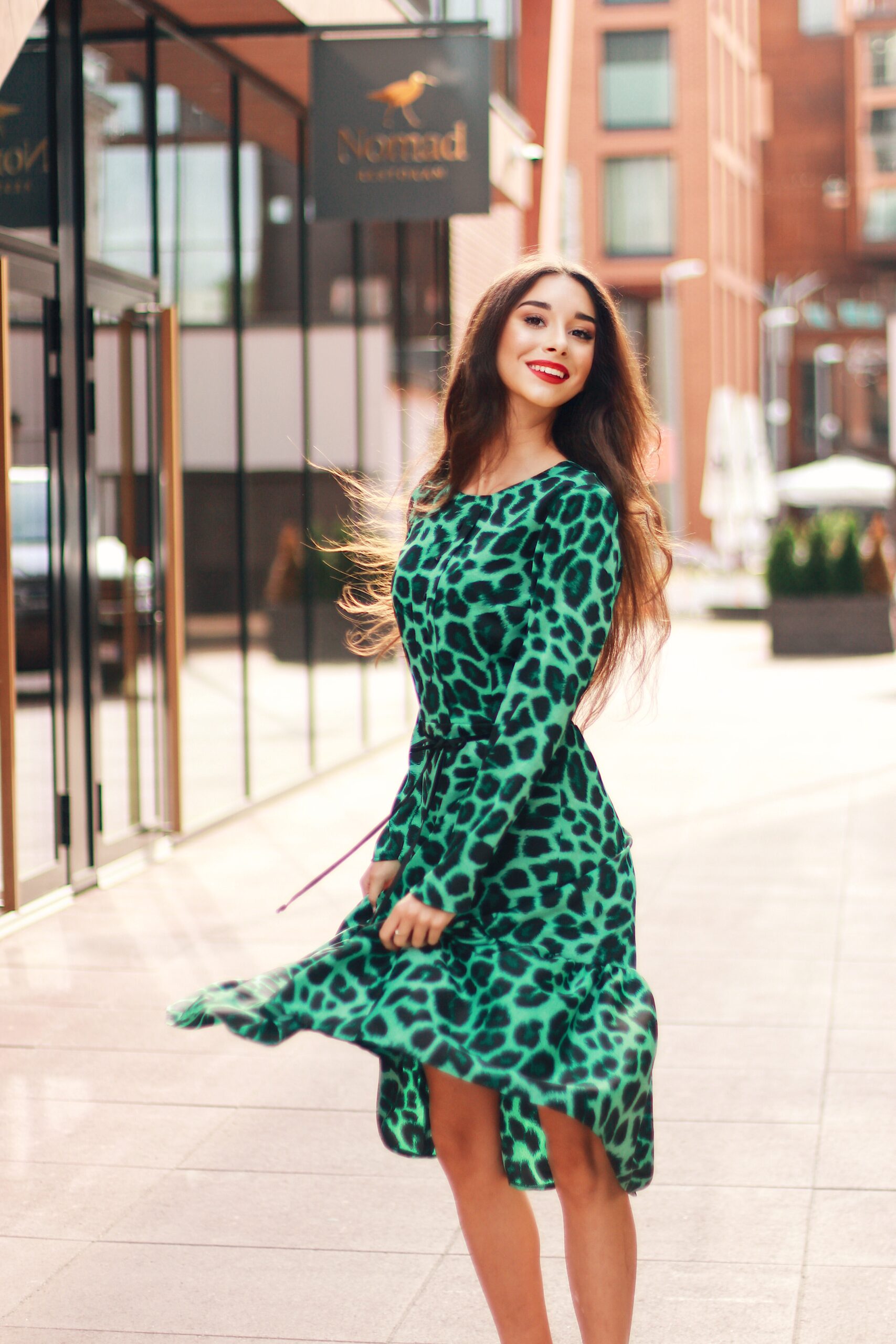 Emerald Leo Silk dress