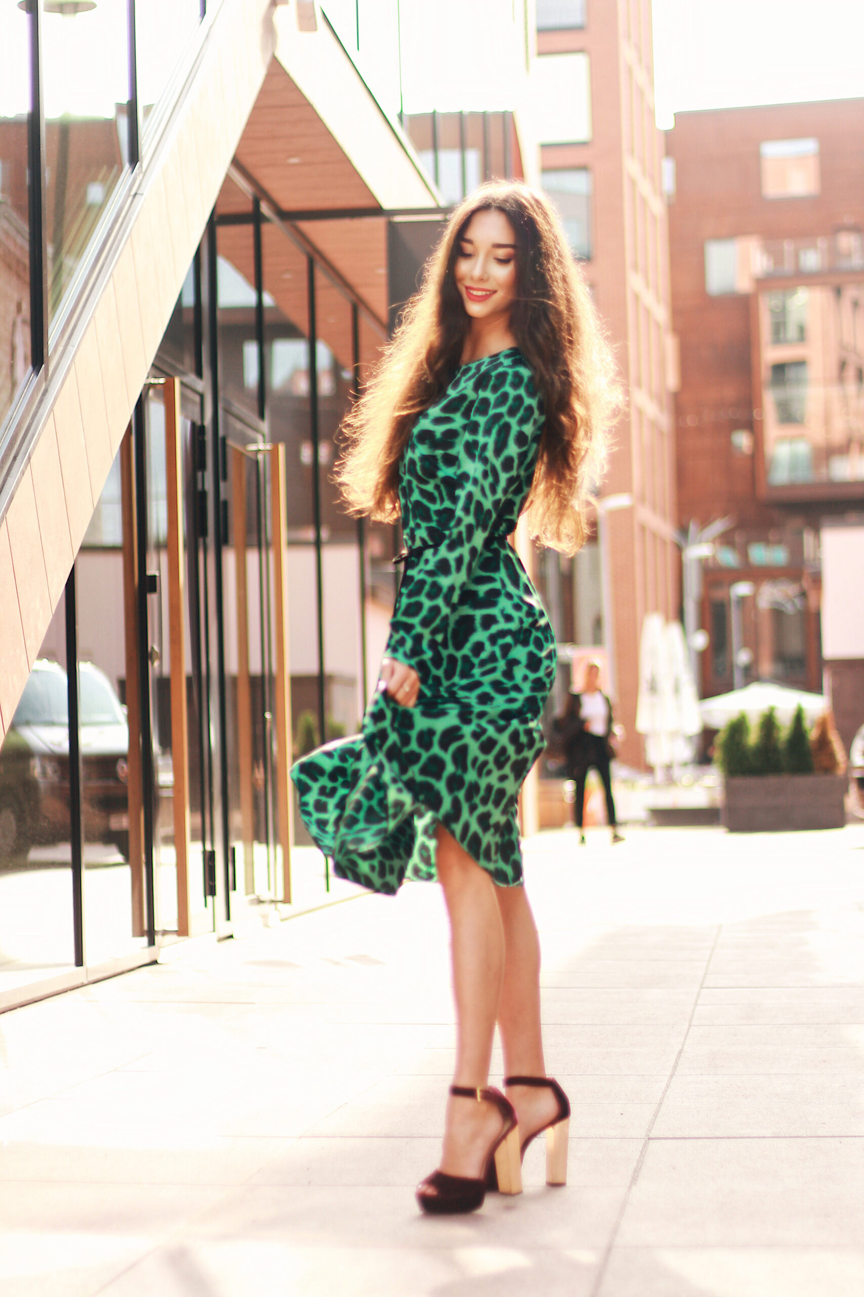 Emerald Leo Silk dress