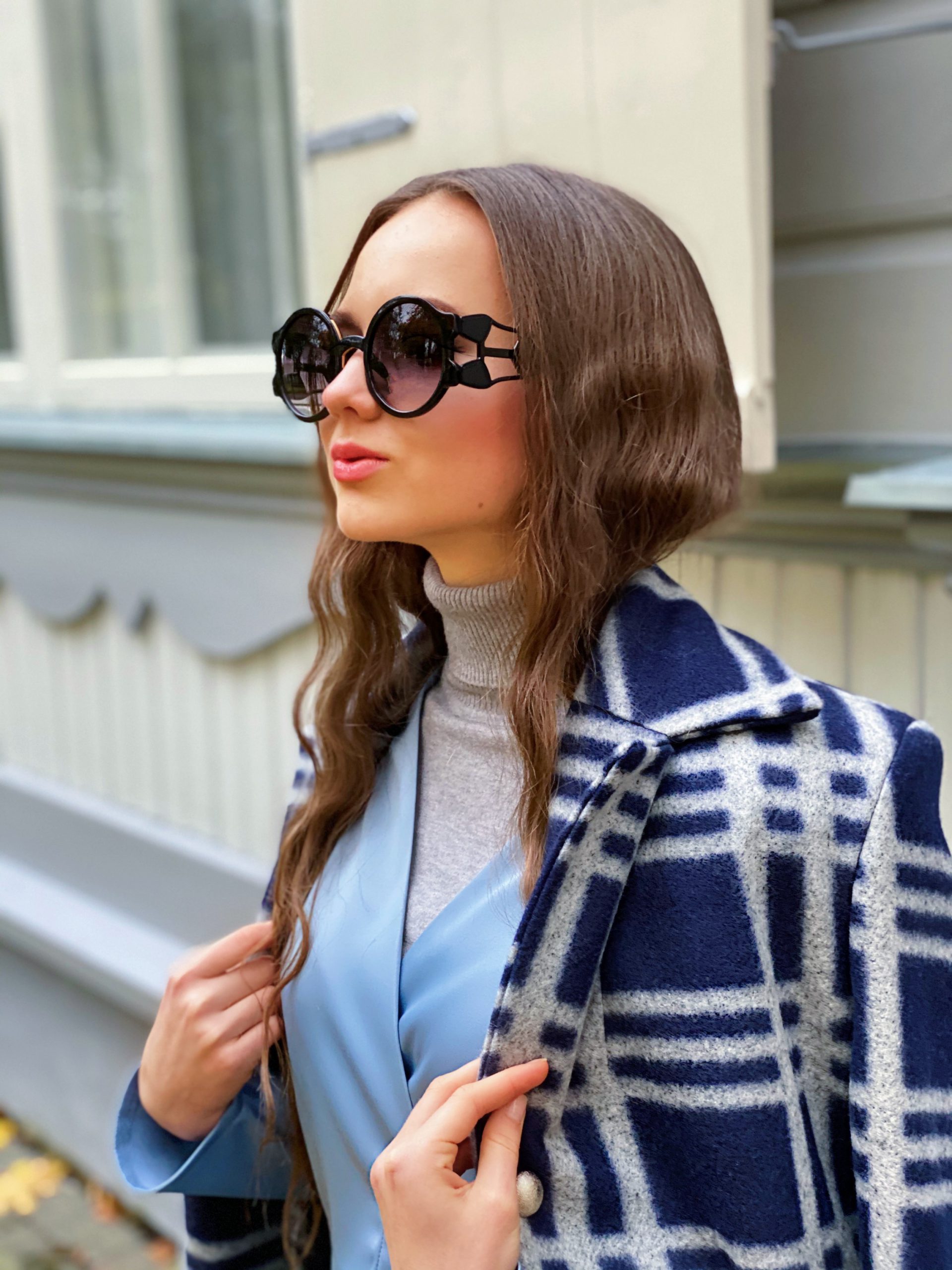 Blue grey coat