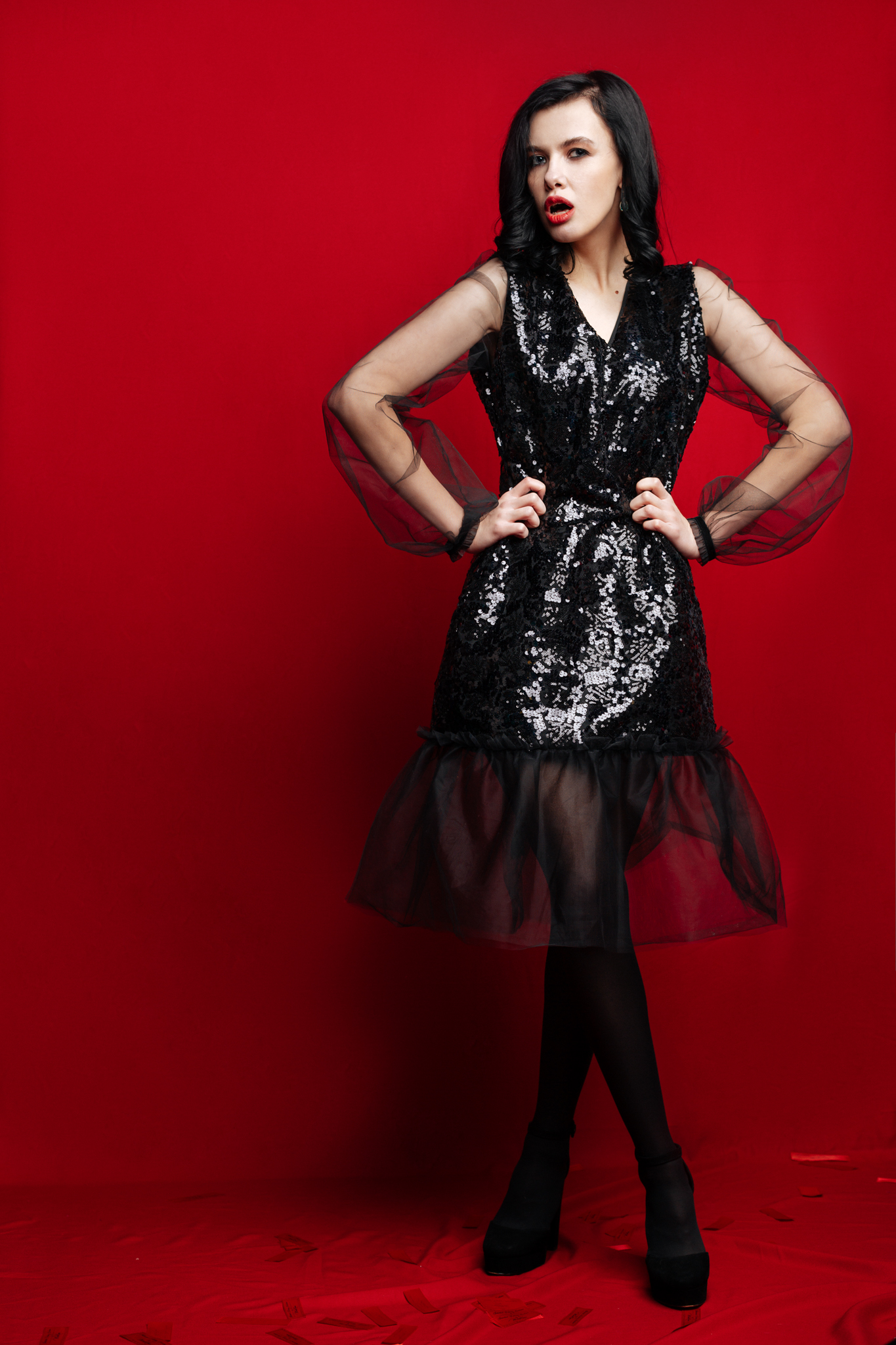 Black sparkle dress