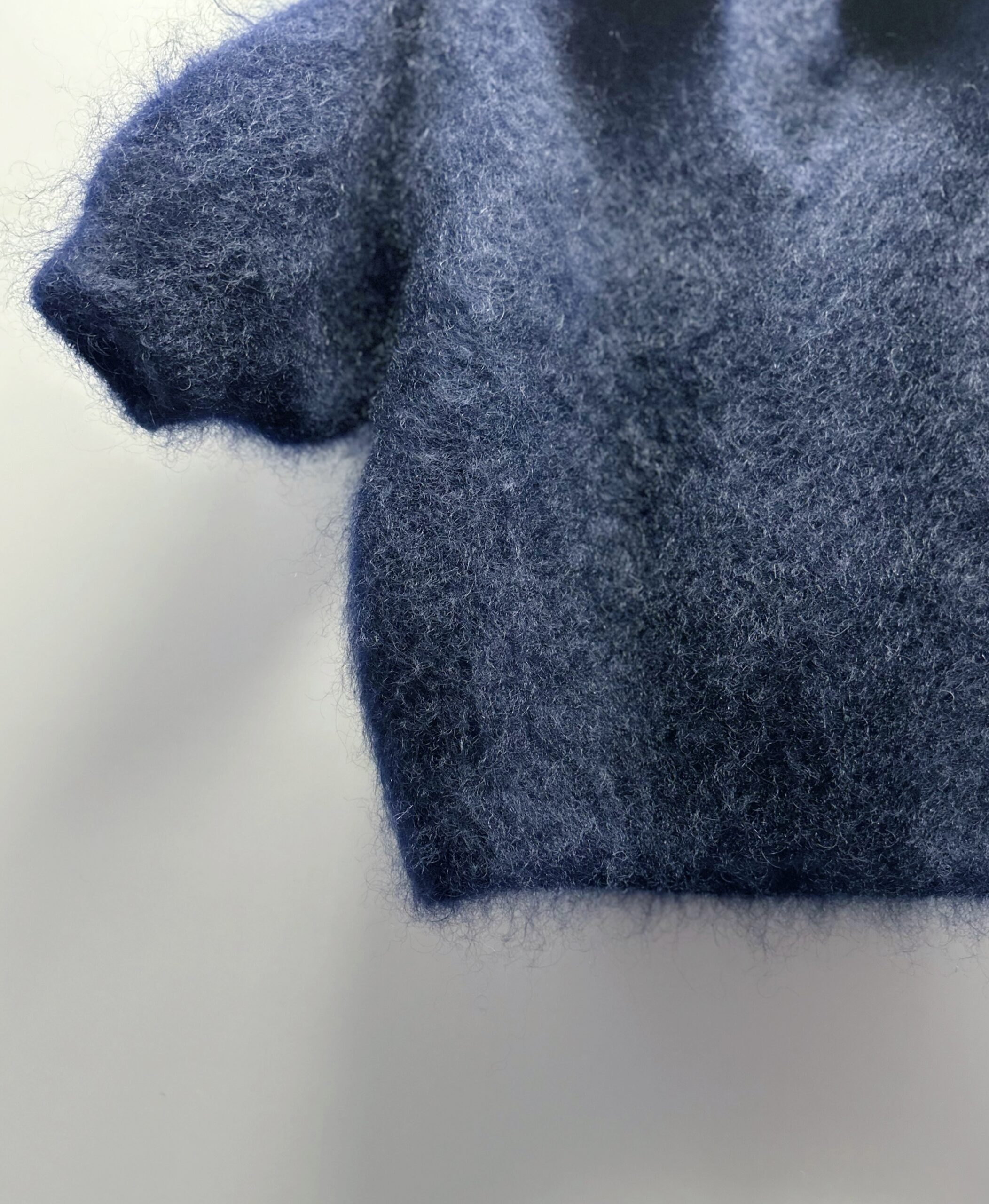 INCREDIBLY SOFT AND blue CARDIGAN. NATURAL WOOL 81% KID MOHAIR