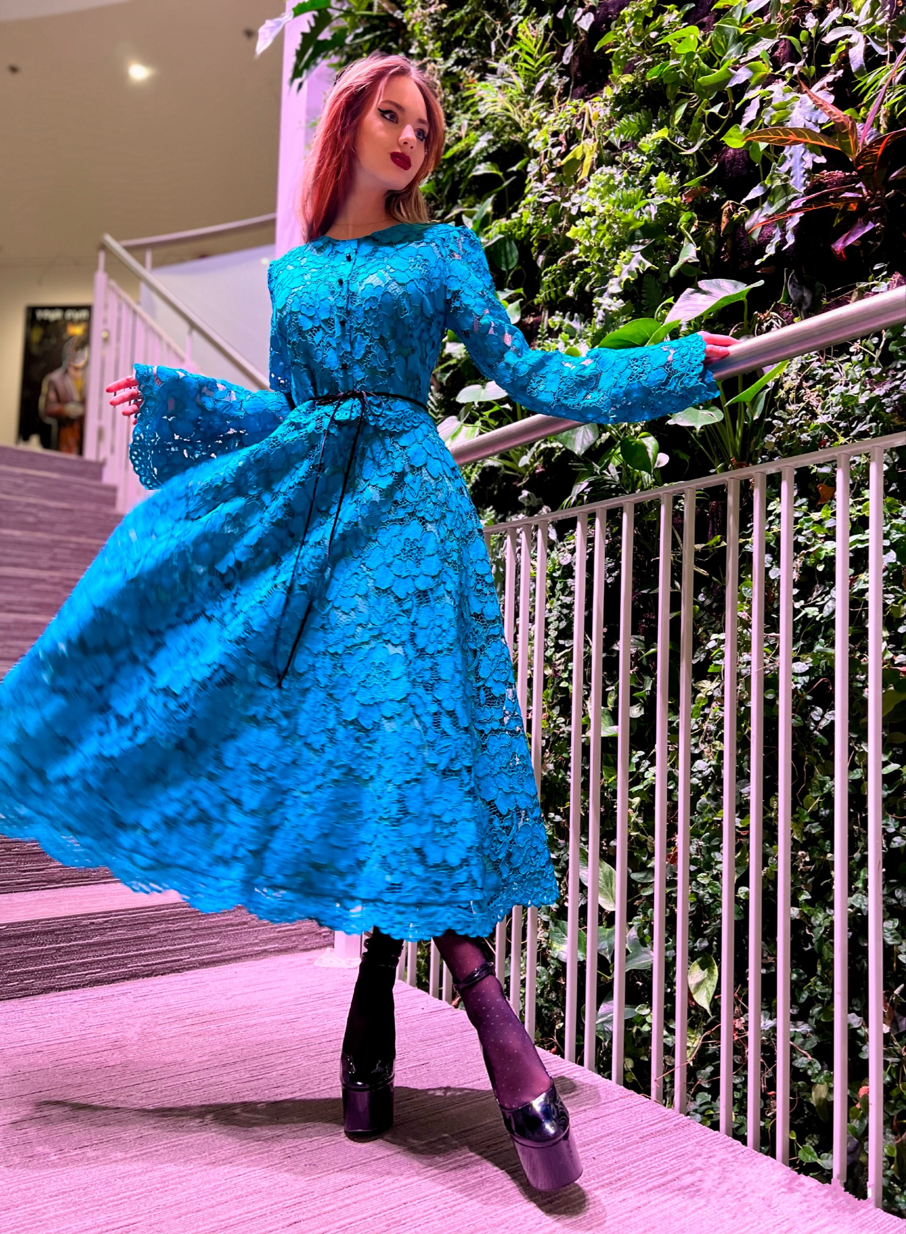 Azure lux lace dress