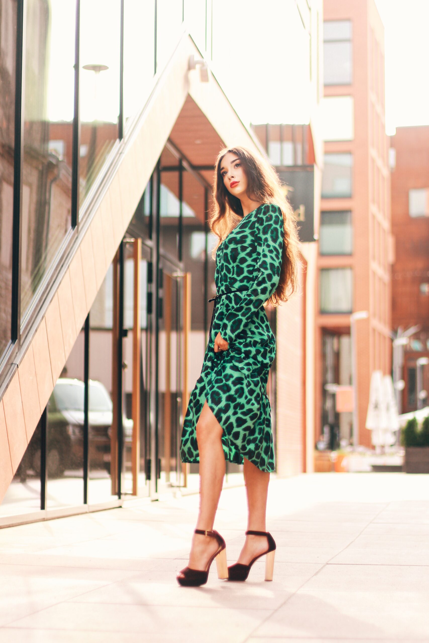 Emerald Leo Silk dress
