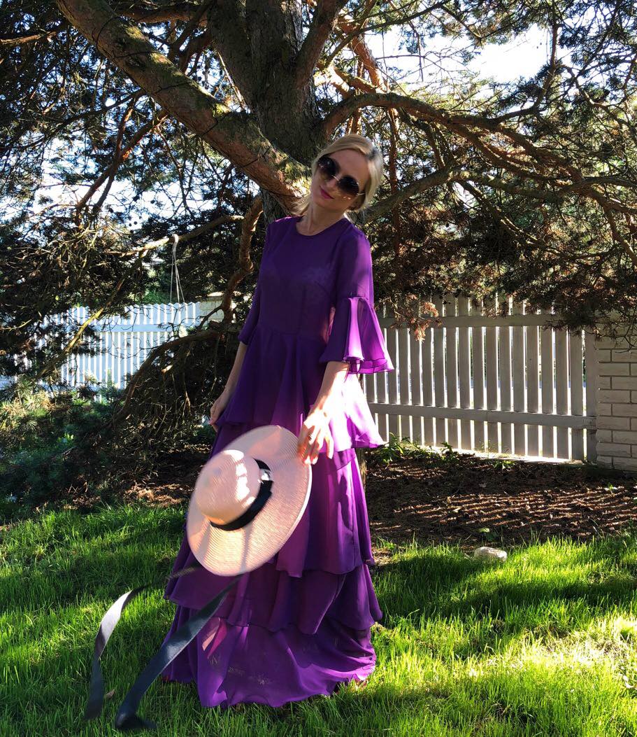 Purple long dress