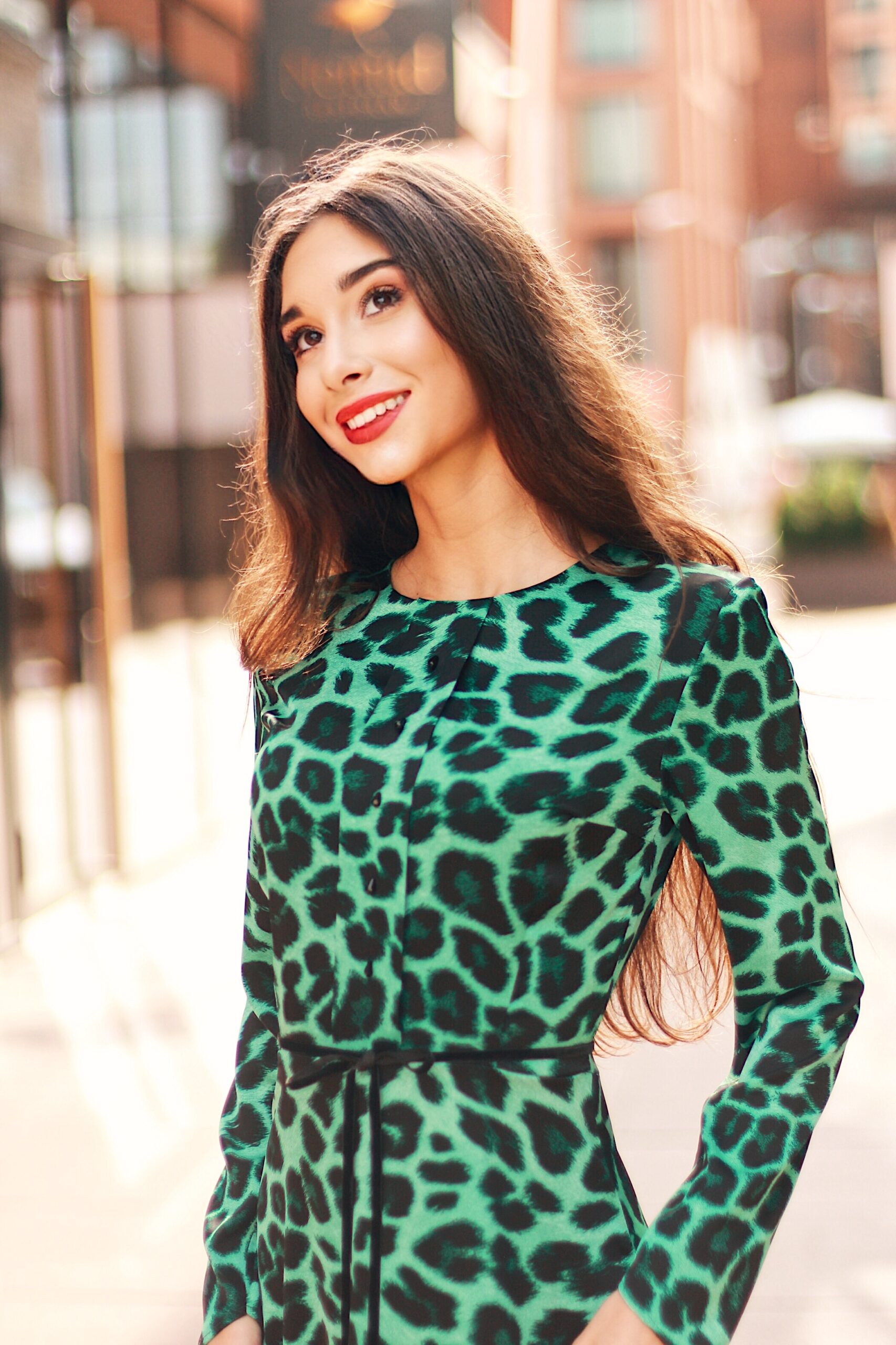 Emerald Leo Silk dress