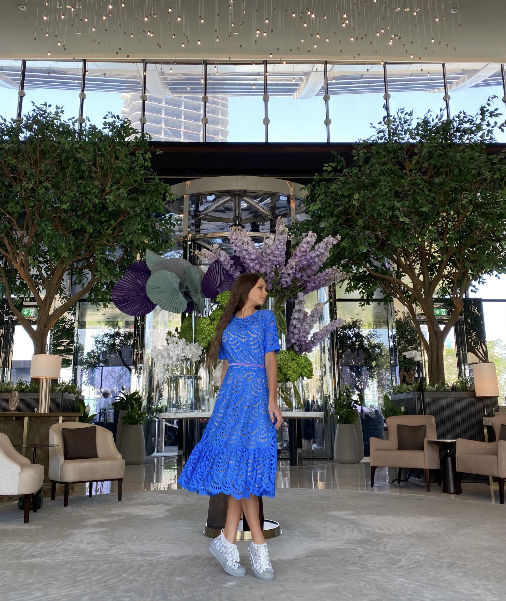 Ultra blue lace dress