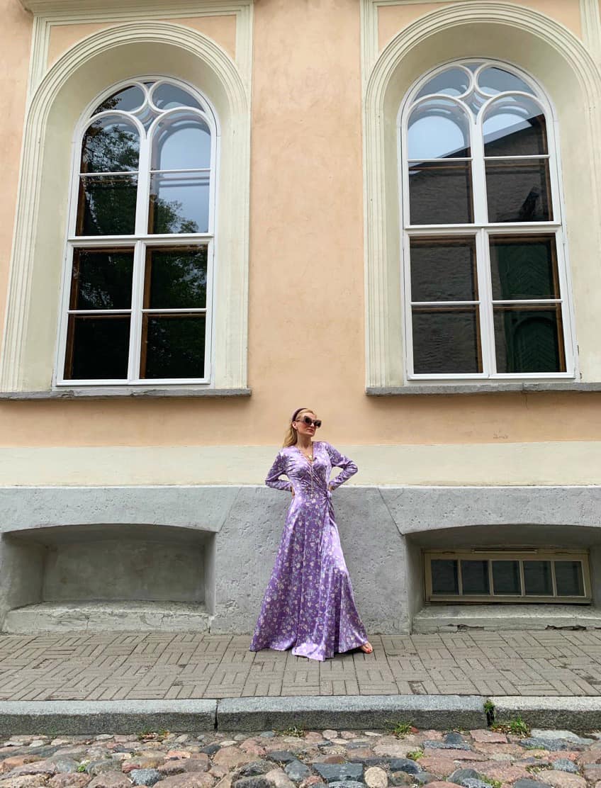 Violet flower dress
