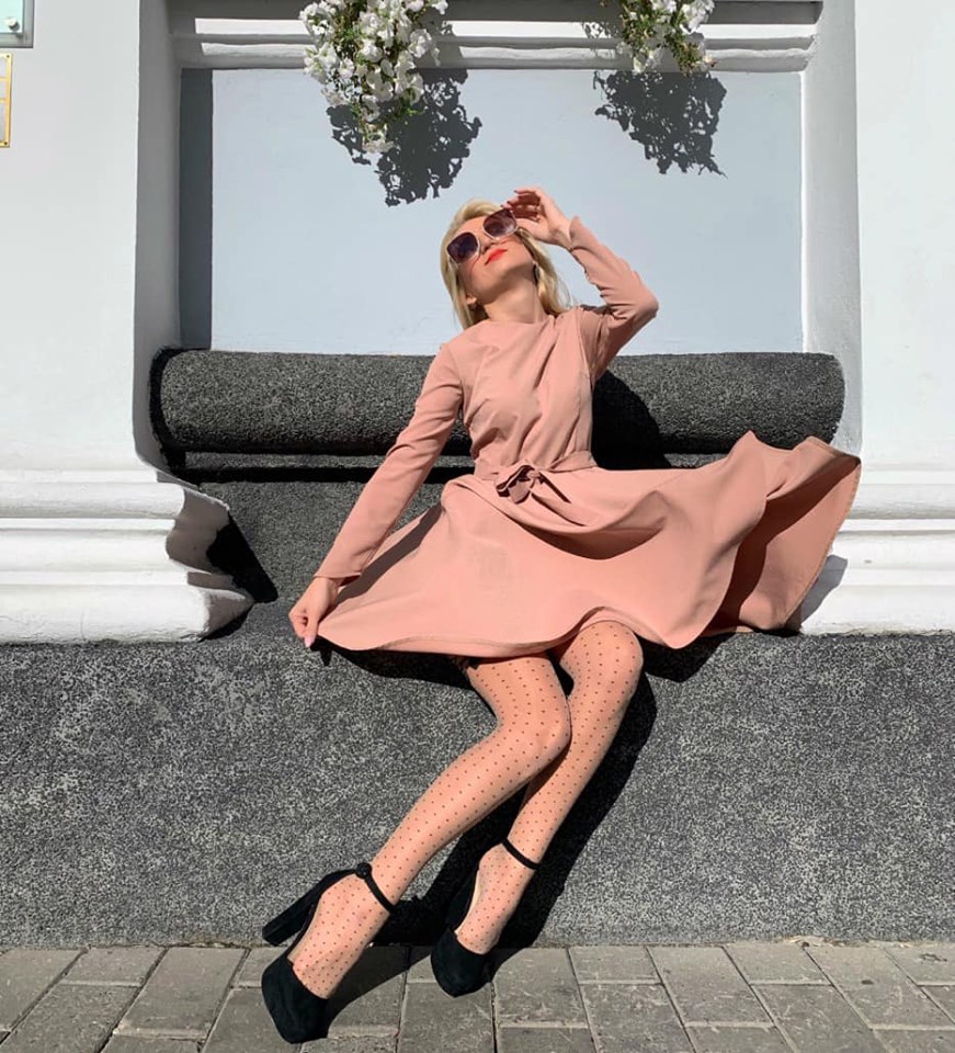 Camel color dress
