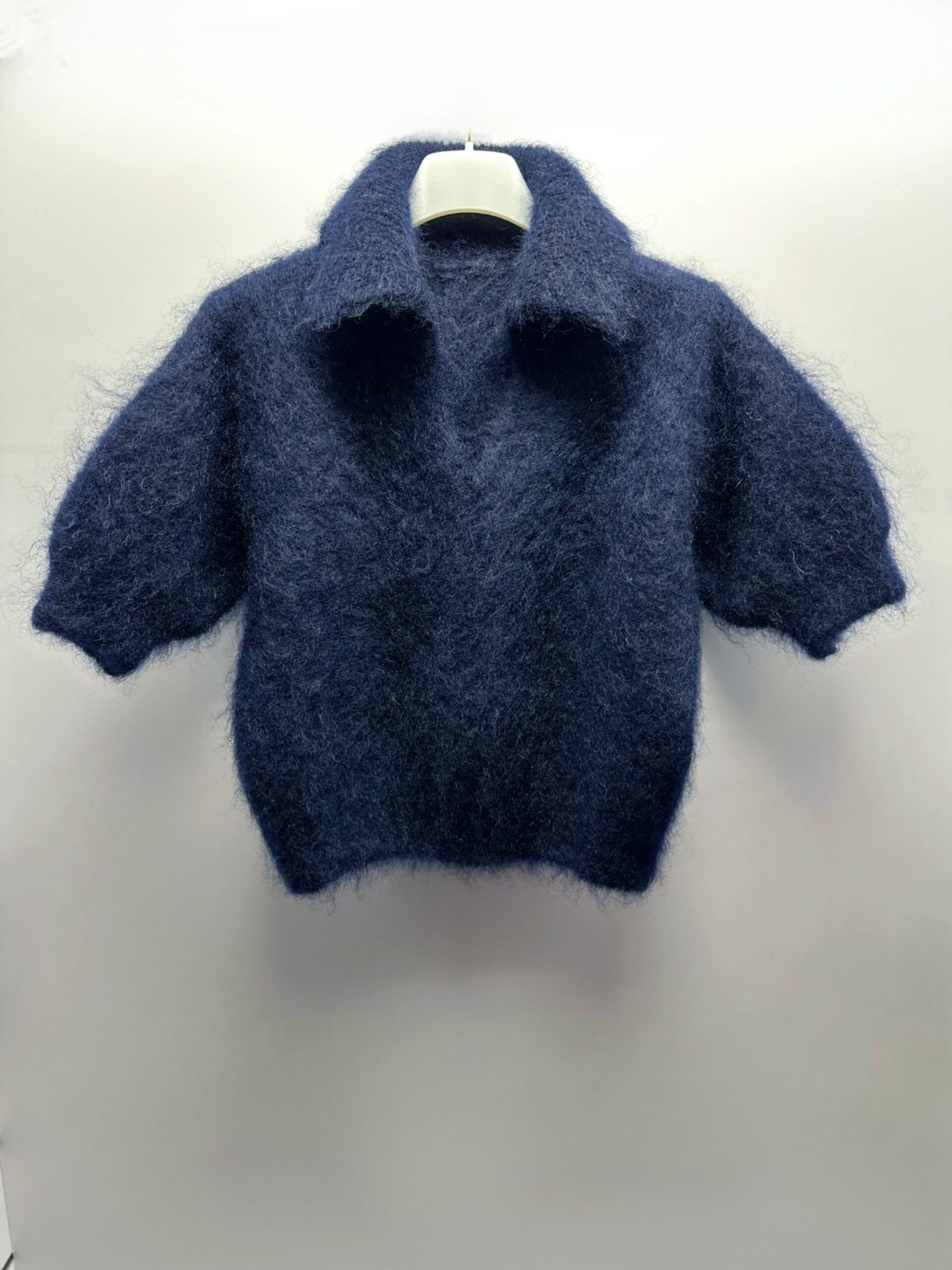 INCREDIBLY SOFT AND blue CARDIGAN. NATURAL WOOL 81% KID MOHAIR