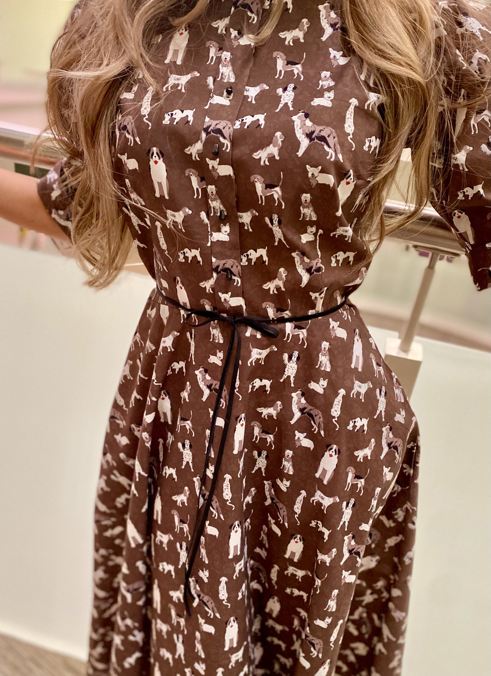 Cotton cute dogs dress